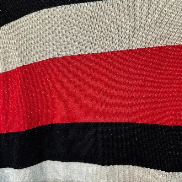 Joseph A Women's Black, Red, Gold, Striped Long Sleeve Turtle Neck Size XL GUC - Picture 3 of 9